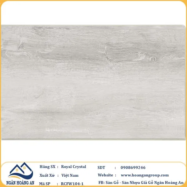 Sàn Đá Công Nghệ Giả Gỗ Hèm Khóa SPC Royal Crystal RCFW104-1 (S03)
